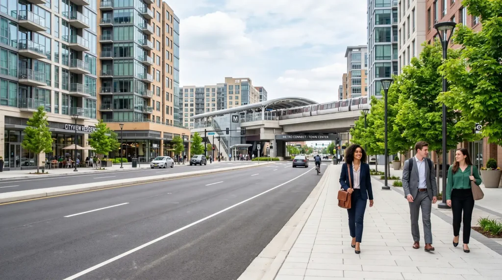 Wide, clean roads showing excellent connectivity and infrastructure in KDMC real estate.